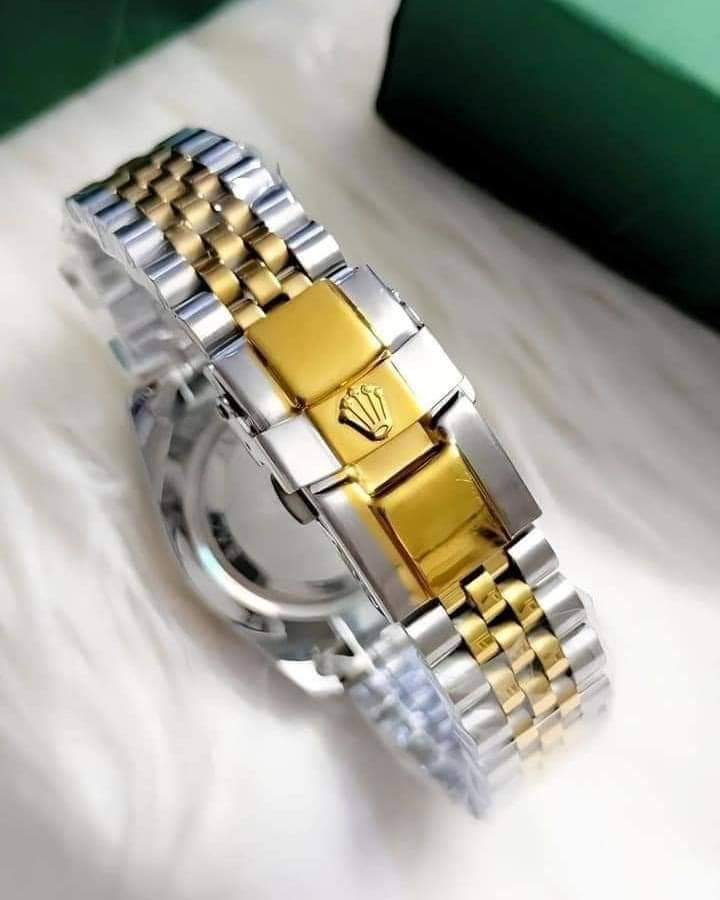 ساعتين Rolex Datejust Couple لون سيلفر_جولد مينا ابيض