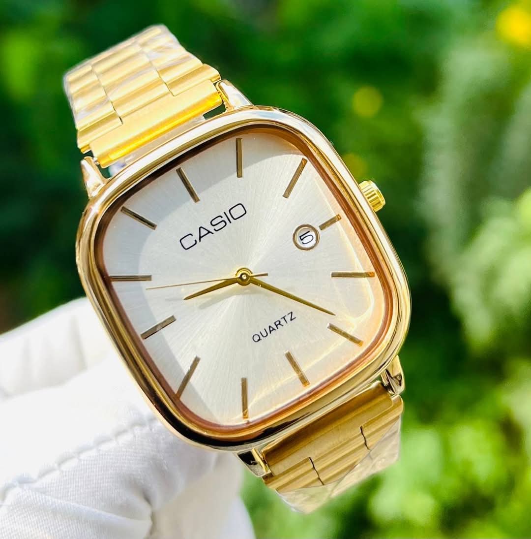 ساعة Casio Old Money نسائي جولد ميناء ابيض_اسود_ازرق_اخضر_جولد
