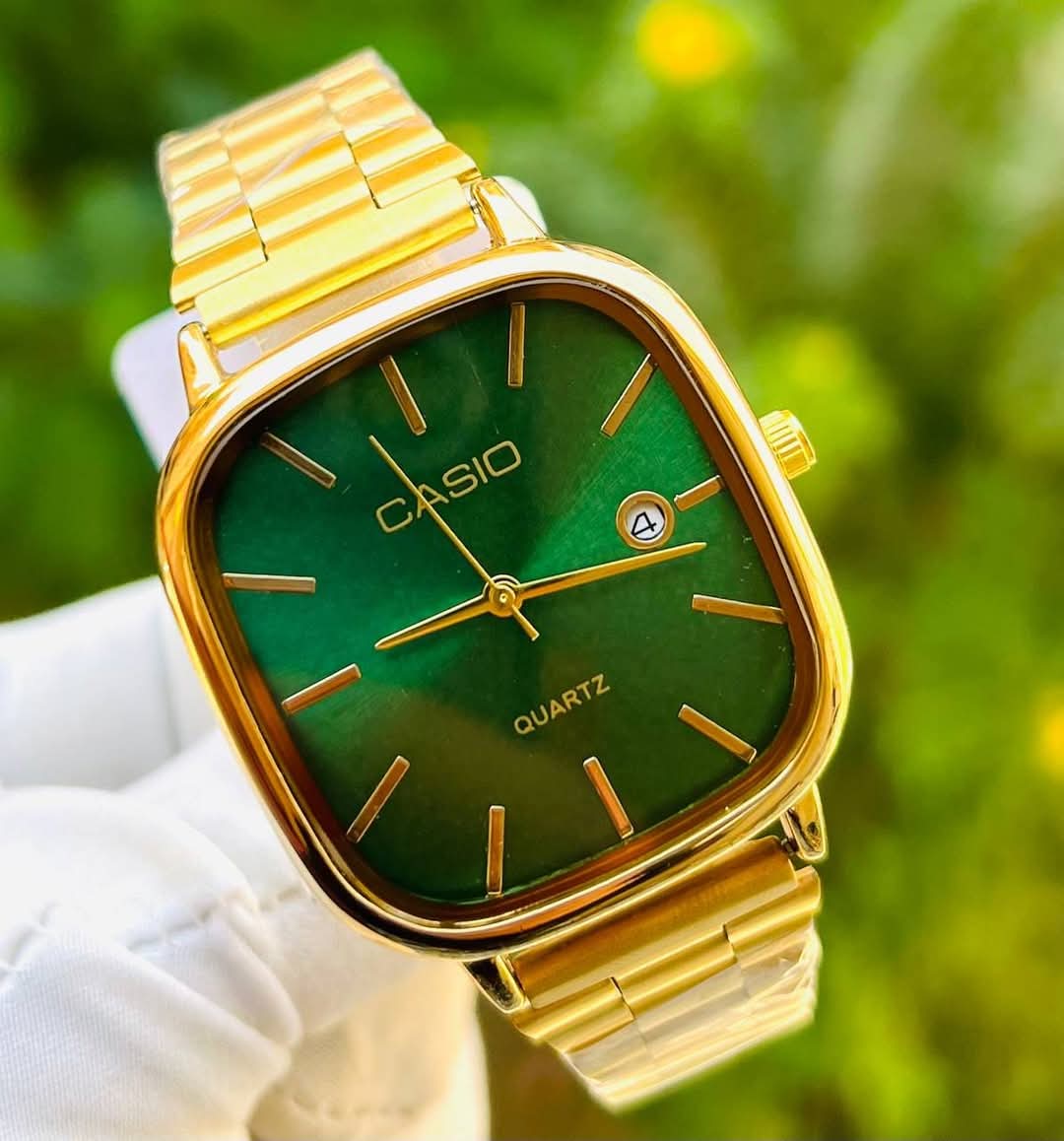 ساعة Casio Old Money نسائي جولد ميناء ابيض_اسود_ازرق_اخضر_جولد