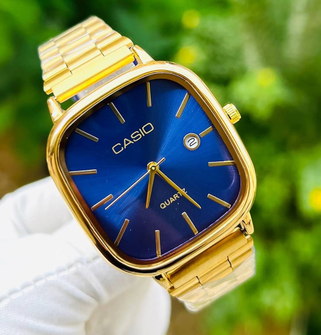 ساعة Casio Old Money نسائي جولد ميناء ابيض_اسود_ازرق_اخضر_جولد