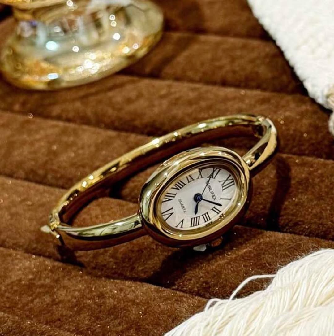 ساعة Cartier Women’s Bracelet Watch – لون جولد ميناء ابيض_جولد