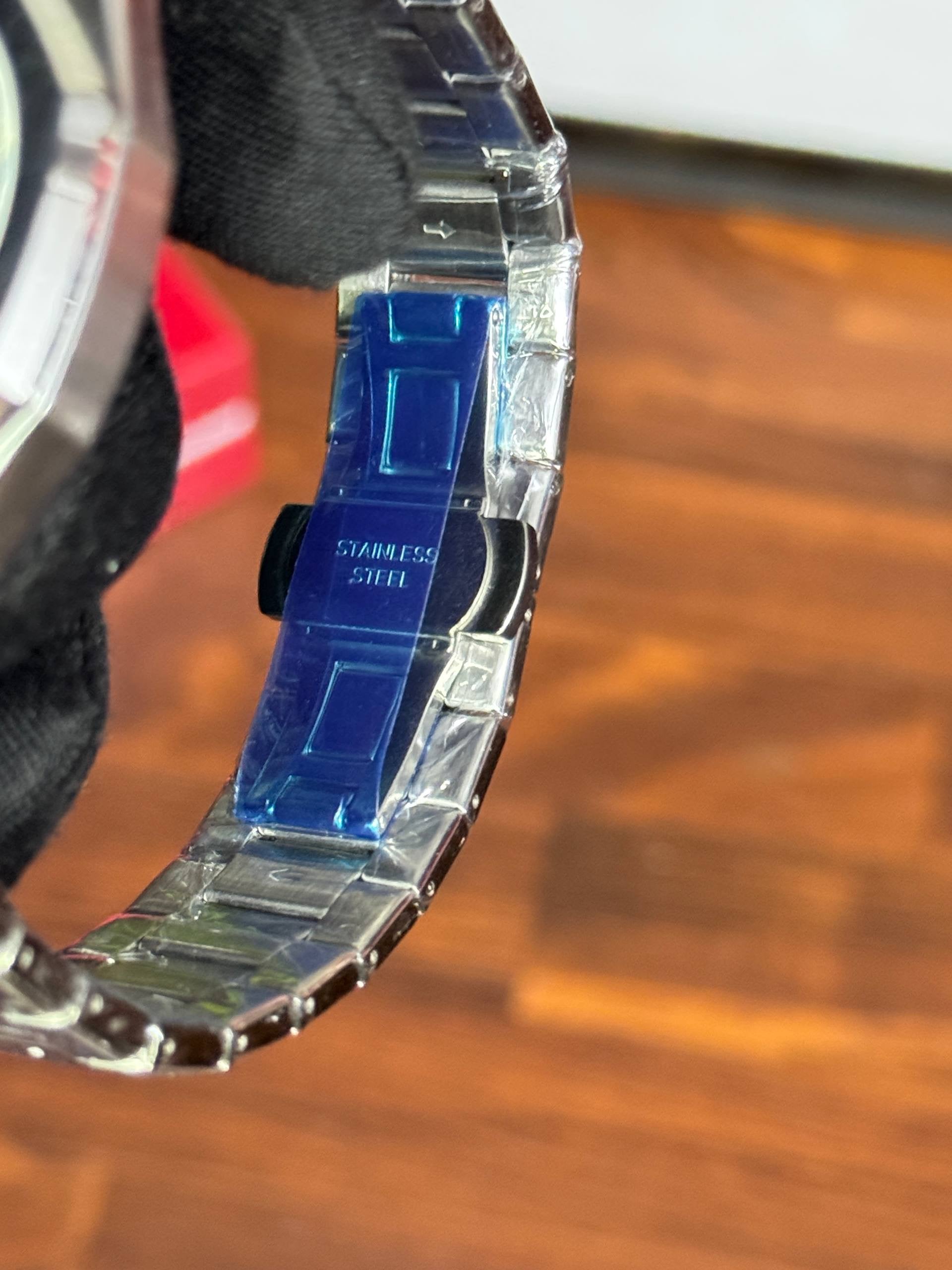 ساعتين كابلز Zara Couple Watches – with Date Display ستراب سيلفر ميناء سيلفر _اسود _ازرق