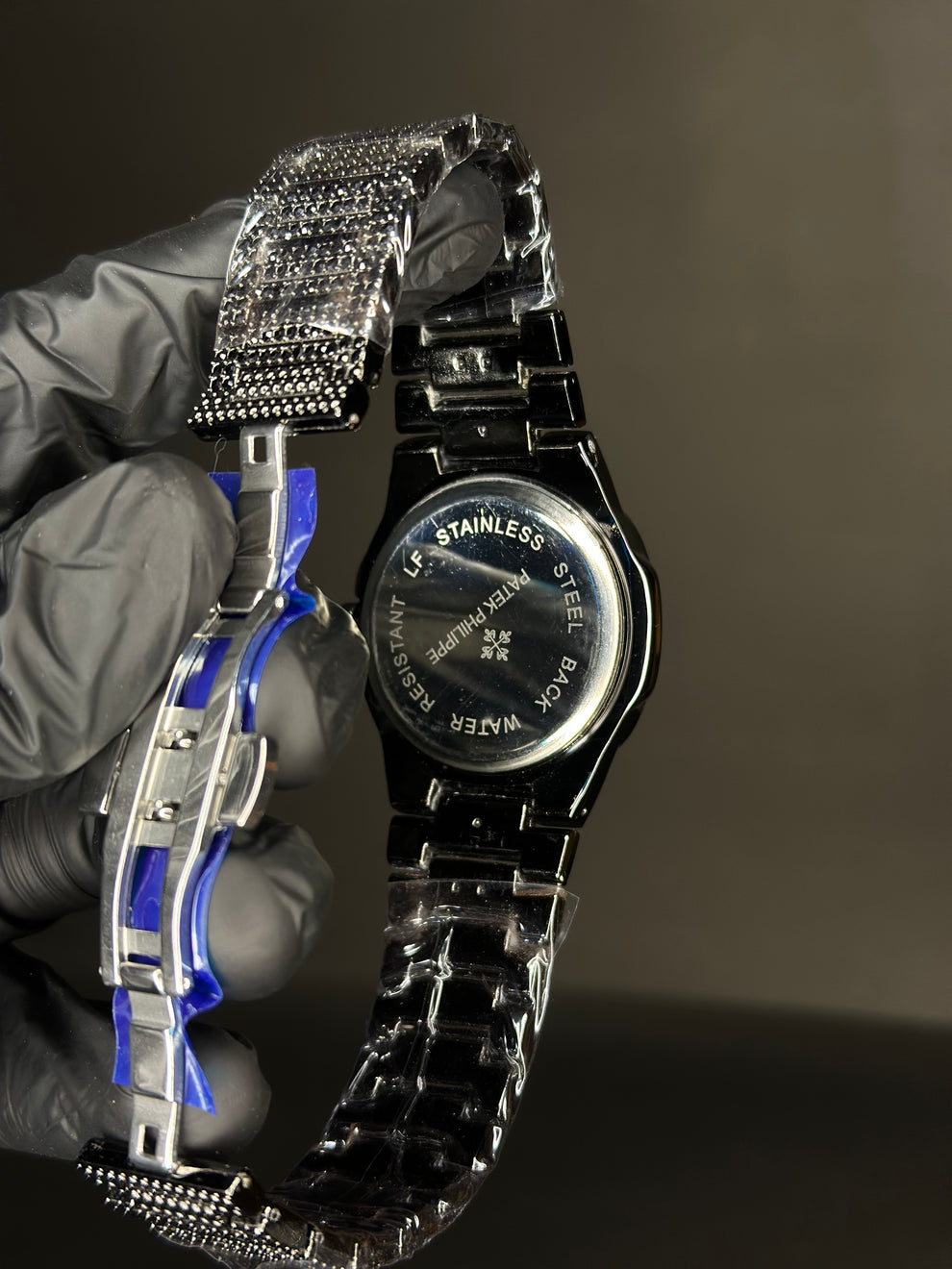 ساعة Patek Philippe Full Stones فصوص بالكامل لون اسود 
