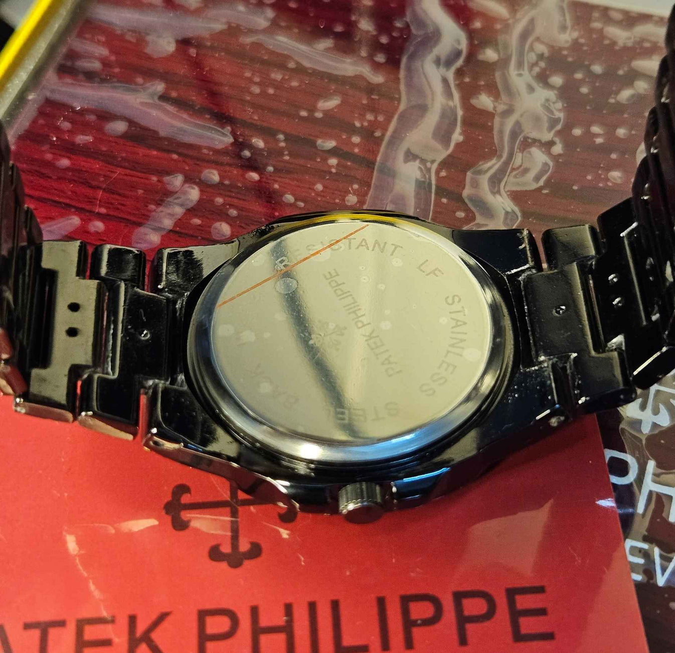 ساعة Patek Philippe Full Stones فصوص بالكامل لون اسود 