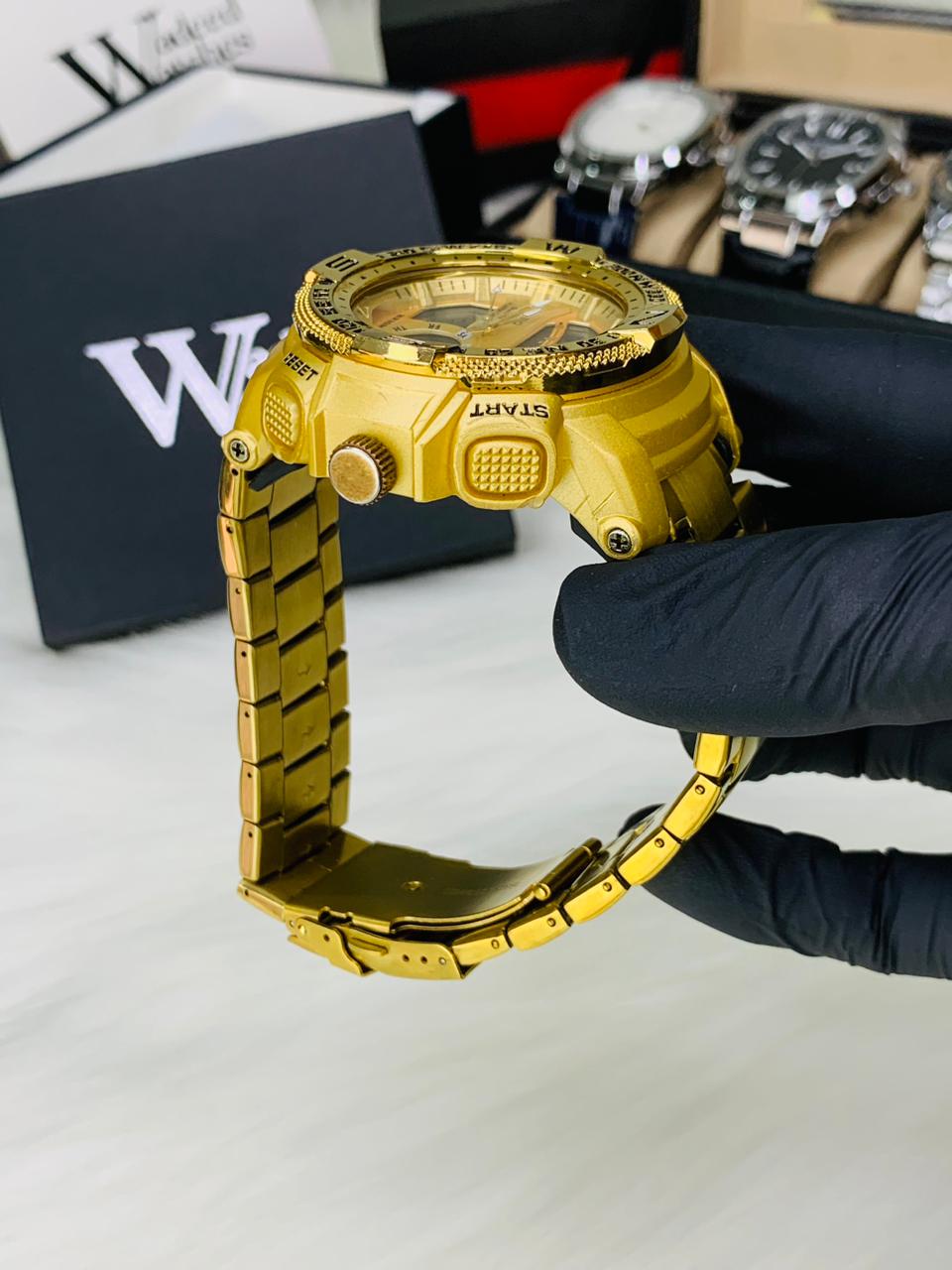 ساعة G-Shock Gold Analog-Digital Watch