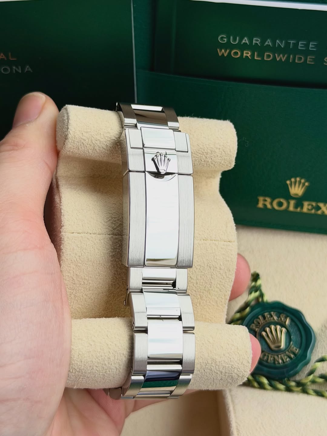 ساعة Rolex Daytona Chronograph Watch لون سيلفر بالكامل عدادات تعمل 